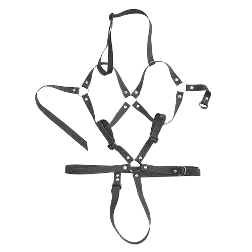 Bộ Đai Đeo Toàn Thân Bạo Dâm Nylon Kim Loại Gợi Tình 