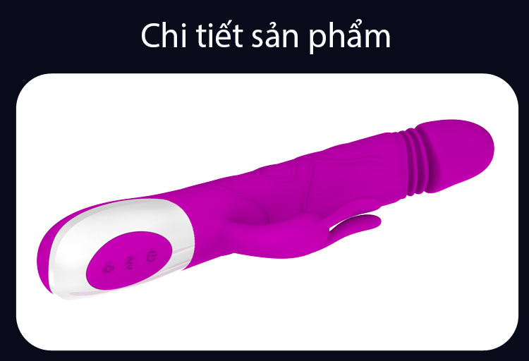 Dương vật giả cầm tay Pretty Love rung thụt silicon mềm mại
