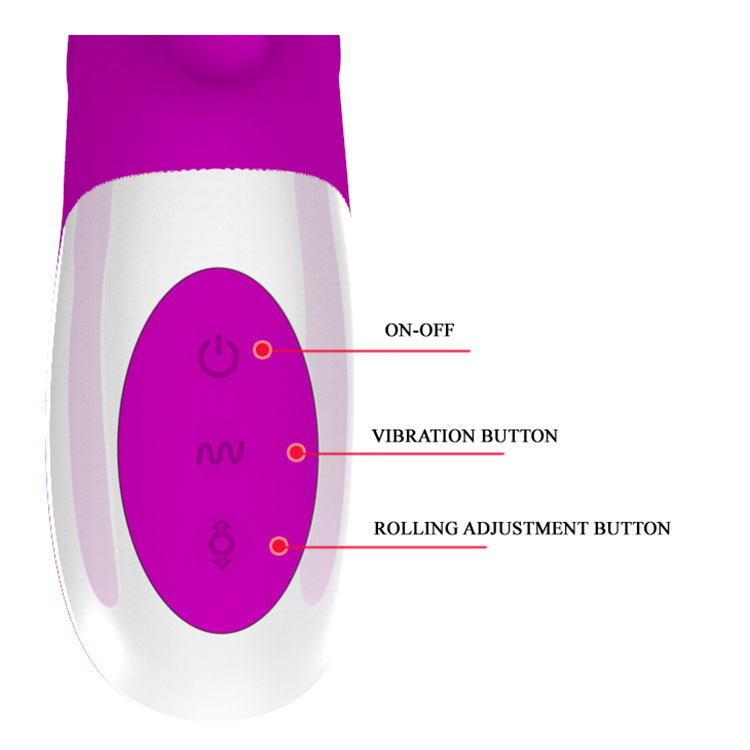 Dương vật giả cầm tay Pretty Love rung thụt silicon mềm mại