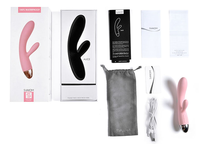 Dương vật giả massage điểm G SVAKOM Alice silicon cao cấp, rung đa chế độ