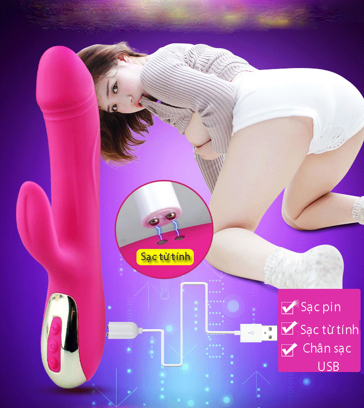 Buồi Giả Dương Vật Rung Thụt Mạnh Sưởi Ấm Kích Thích Leten DV 60