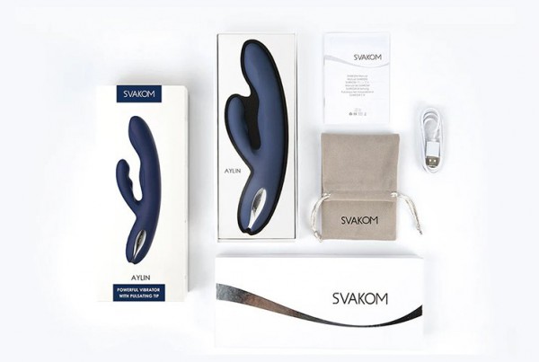Svakom Aylin USA Máy Rung 2 Đầu Sóng Âm Kèm Bi Kích Thích Điểm G Cao Cấp