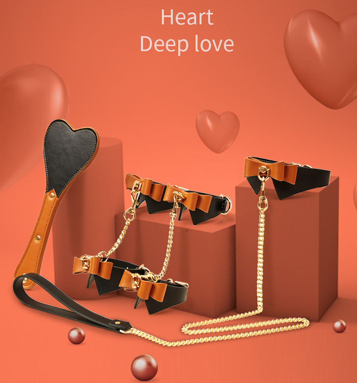 Bộ đồ chơi bạo dâm da thật Runyu cao cấp sang trọng hấp dẫn