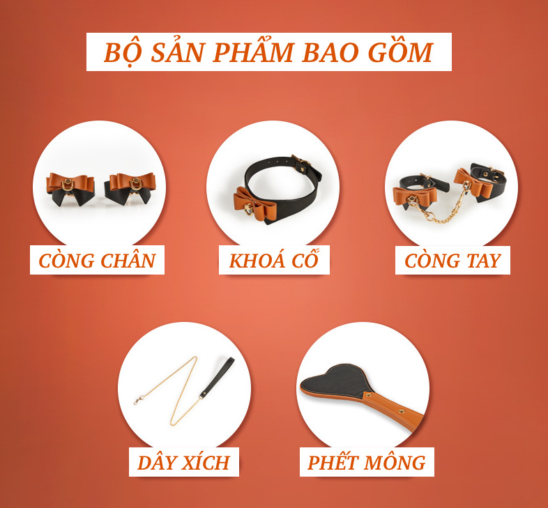 Bộ đồ chơi bạo dâm da thật Runyu cao cấp sang trọng hấp dẫn