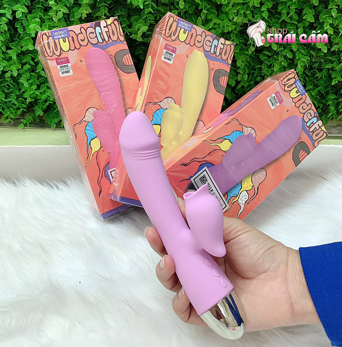 Dương vật giả Leten rung liếm điều chỉnh nhiệt độ kích thích