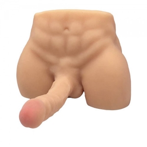 Half Body Male Doll Large Silicone Penis Soft Realistic