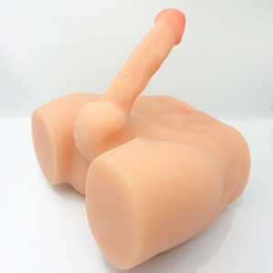 Half Body Male Doll Large Silicone Penis Soft Realistic