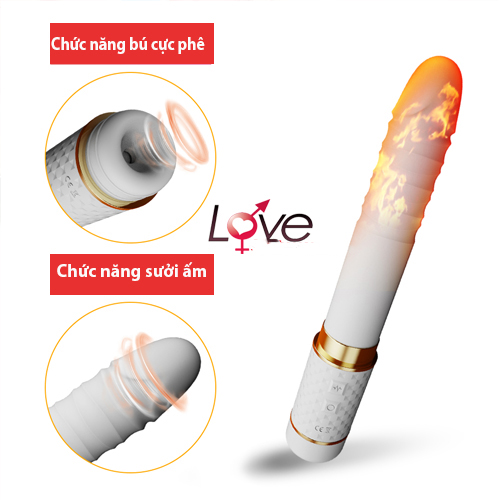 dương vật giả mini rung thụt bú DC50 silicon cao cấp kín đáo sạc từ