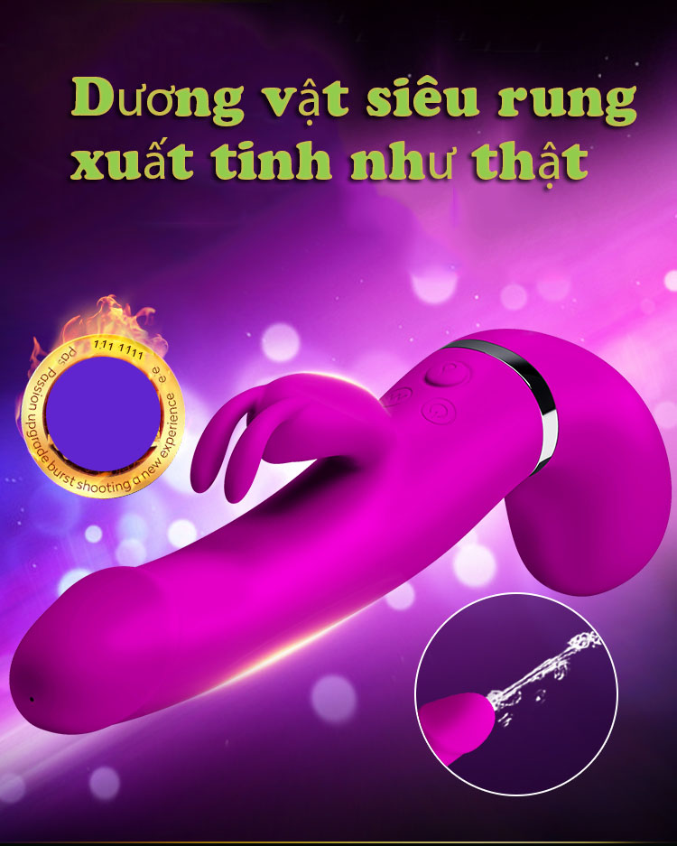 Dương vật silicon siêu rung bắn tinh như thật tăng khoái cảm