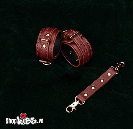 Bộ thắt lưng khóa tay liền đùi da PU BDSM hàng độc siêu kích thích