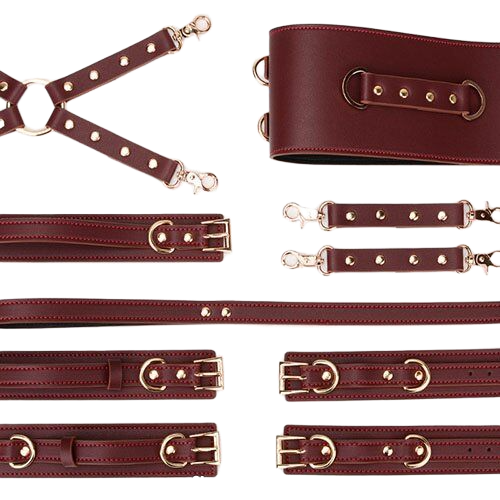  Địa chỉ bán Bộ thắt lưng khóa tay liền đùi bạo dâm bằng da  cao cấp 