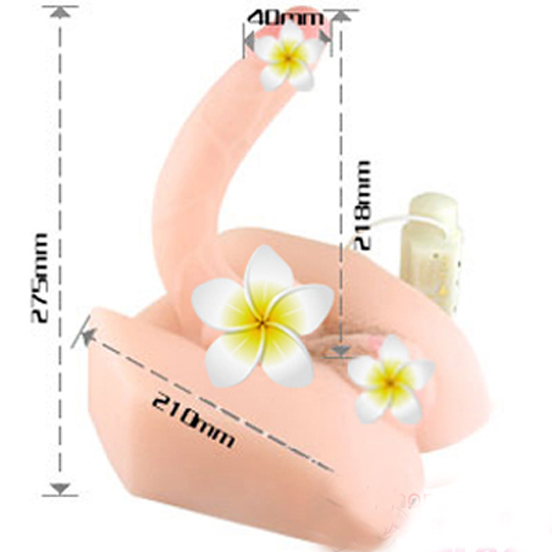 2-in-1 Dual Vibrating Realistic Vaginal and Penis Toy DV36A