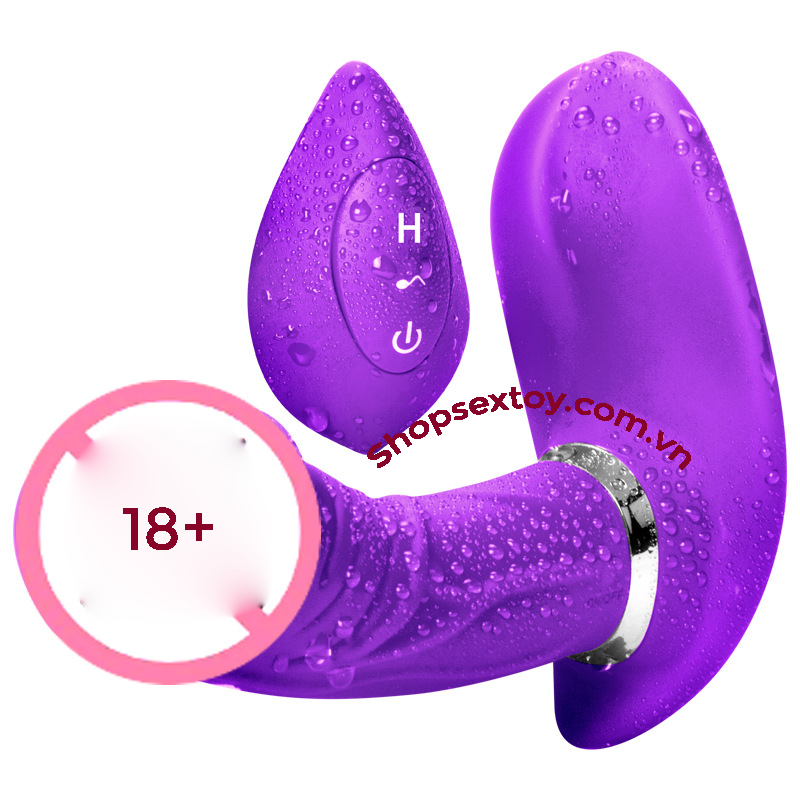 Máy massage rung kép làm tình điểm G điều khiển từ xa đẳng cấp