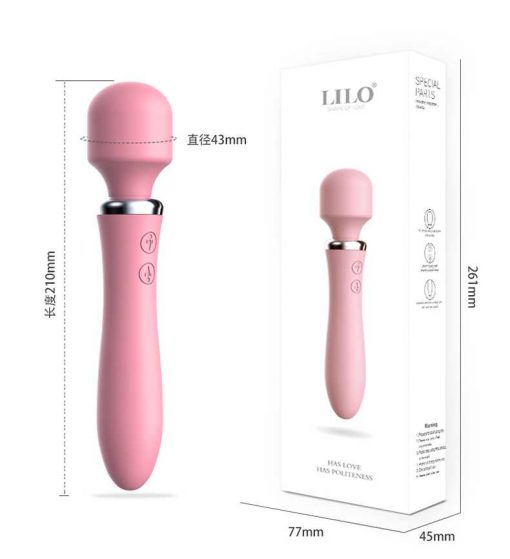 Chày rung hai đầu LiLo CR10 chế độ rung silicon ABS cao cấp 