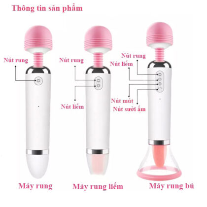 Chày rung đa năng CR 15 rung bú liếm sưởi ấm silicon mềm mại cực phê