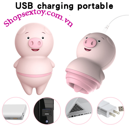 Lưỡi liếm điểm G hình heo siêu dễ thương tăng khoái cảm TR 20