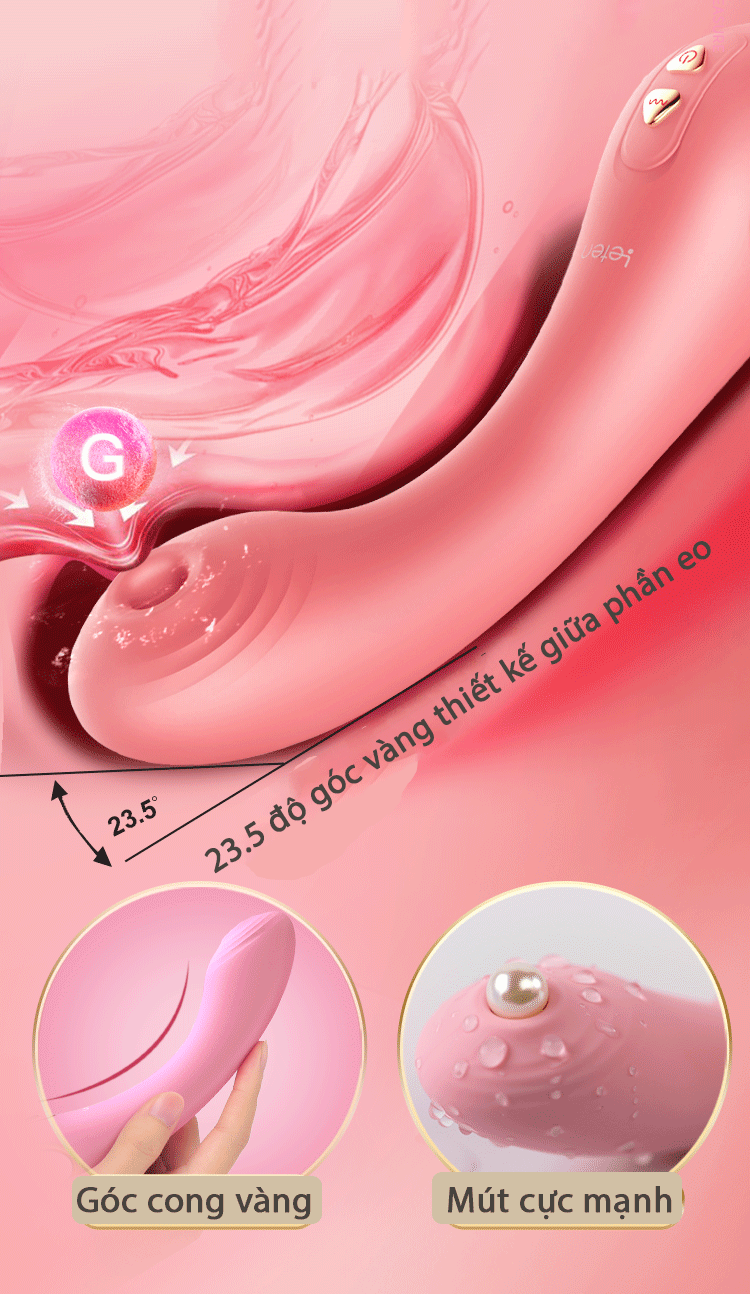 Máy rung bú hạt Leten G-Spot CR 20 cao cấp, siêu mạnh, an toàn