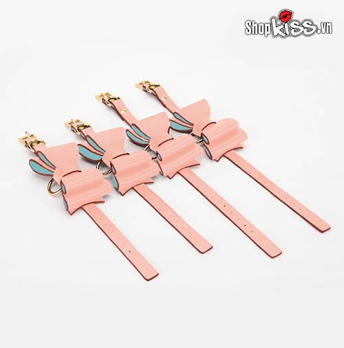 Bộ đồ chơi da bạo dâm nơ xinh xắn hấp dẫn người dùng