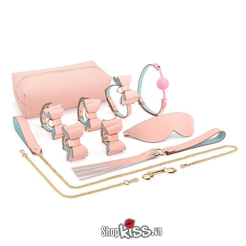 Bộ đồ chơi da bạo dâm nơ xinh xắn hấp dẫn người dùng