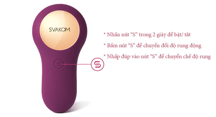 Máy rung hậu môn điểm G Svakom Vicky DC89M cao cấp an toàn