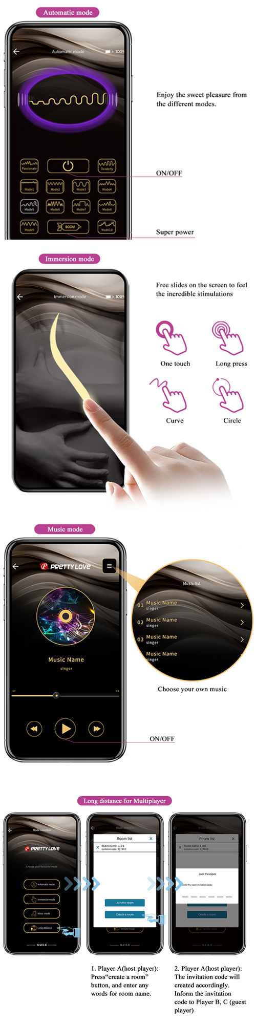 Trứng rung gắn quần chip điều khiển app Prettlove 12 chế độ rung