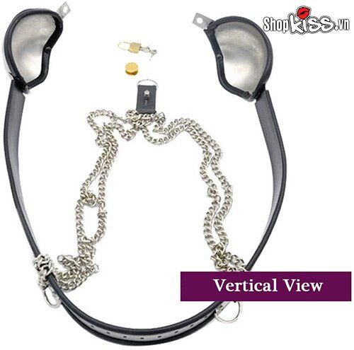 Đai khóa ngực thép không gỉ bạo dâm kích thích đam mê Đai khóa ngực thép không gỉ bạo dâm kích thích đam mê
