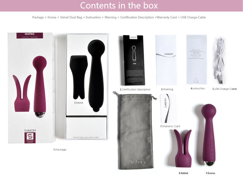 Chày rung Svakom Emma DC90N cao cấp sưởi ấm tăng khoái cảm Chày rung Svakom Emma DC90N cao cấp sưởi ấm tăng khoái cảm