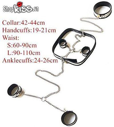 Bộ còng tay chân đai lưng sexy phong cách bạo dâm hấp dẫn