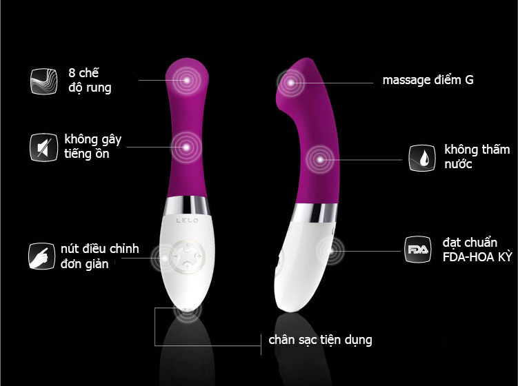 Máy massage điểm G Lelo GIGI 2 silicon cao cấp không thấm nước
