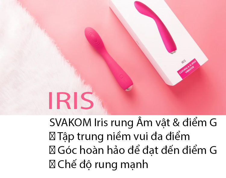 Máy rung tự sướng Svakom Iris mini sạc pin silicon mềm mại