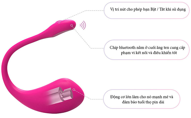 Trứng Rung Lovense Lush 2 Kích Thích Điểm G Điều Khiển Từ Xa