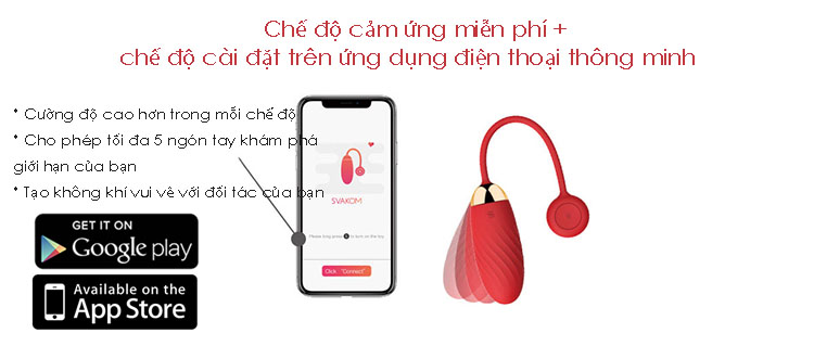 Trứng Rung Svakom Ella Điều Khiển Điện Thoại TR 39 Cao Cấp