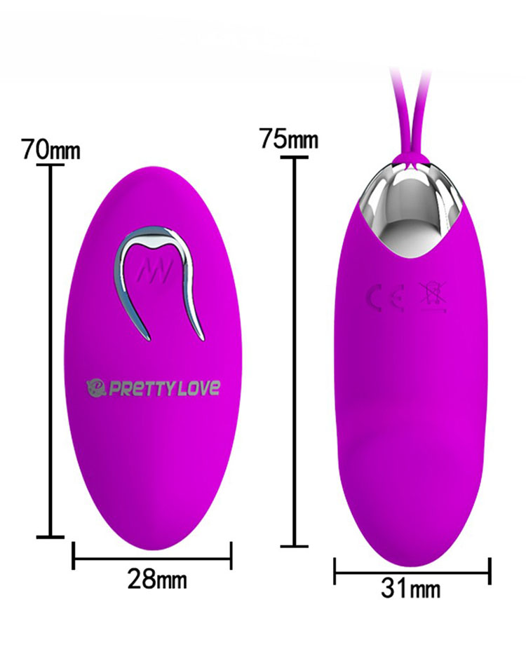 Trứng Rung Prettylove Julia EG30D 12 Tần Siêu Mạnh Điều Khiển Xa