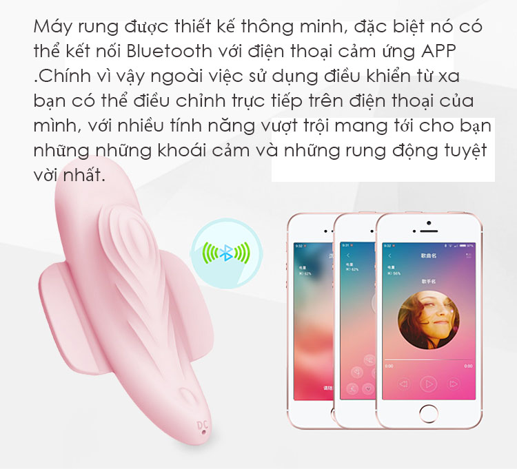 Quần Lót Rung 2 Đầu Bluetooth Kích Thích Cao Cấp Pretty Love