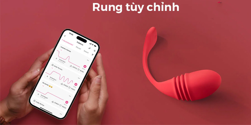 Trứng rung Lovense Vulse EG34D điều khiển từ xa, silicon mềm, massage điểm G