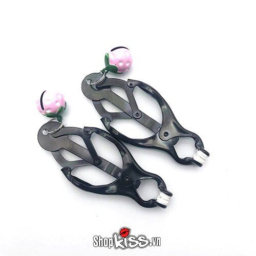 Sweet Strawberry Nipple Clamps with Bells – Erotic Couple Toy