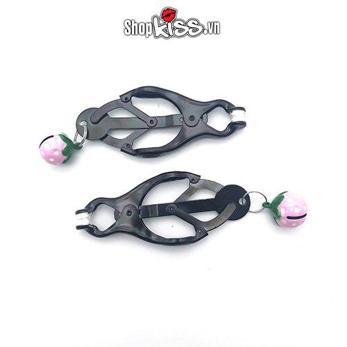 Sweet Strawberry Nipple Clamps with Bells – Erotic Couple Toy