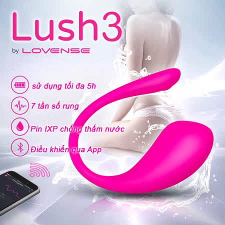 Nữ hoàng trứng rung Lovense LUSH 3 điều khiển không dây
