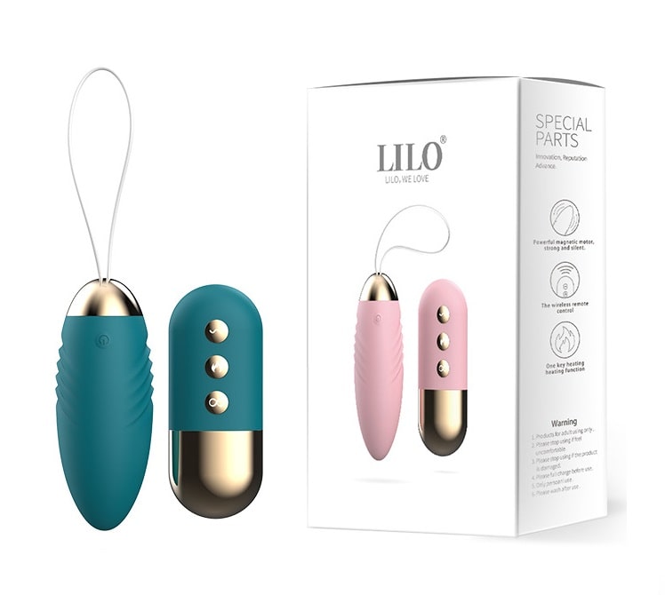 Trứng rung sạc điện có sưởi ấm Lilo 10 mức rung chế độ nhiệt 42 độ 