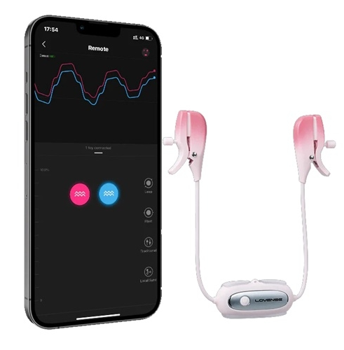 Máy rung kẹp đầu ti cao cấp Lovense Gemini điều khiển qua app DC93H