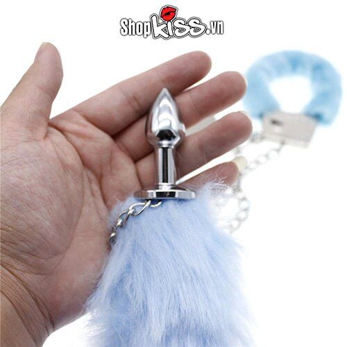 Đồ chơi BDSM bộ còng tay đuôi chồn xích kích thích khoái cảm