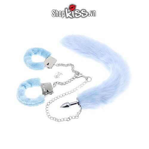Đồ chơi BDSM bộ còng tay đuôi chồn xích kích thích khoái cảm