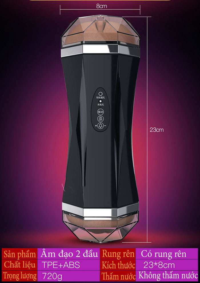 Mua cốc thủ dâm hai đầu rung êm, cực mạnh - Khuyến mãi CTD 10