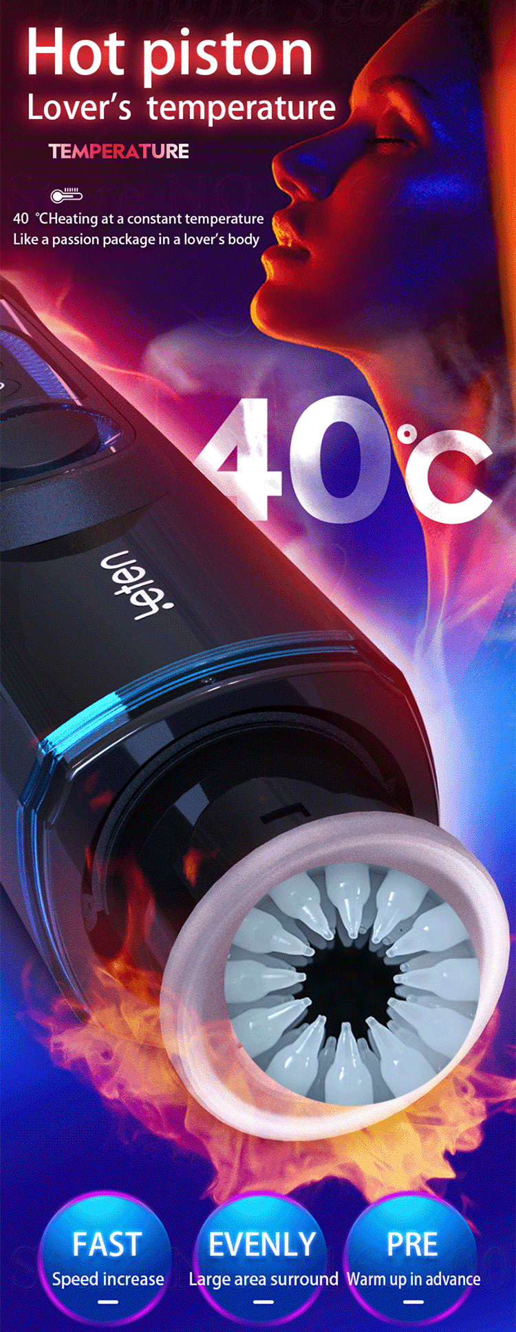 Máy Thủ Dâm Letten X9 Piston AD33M Tự Động Siêu Thật