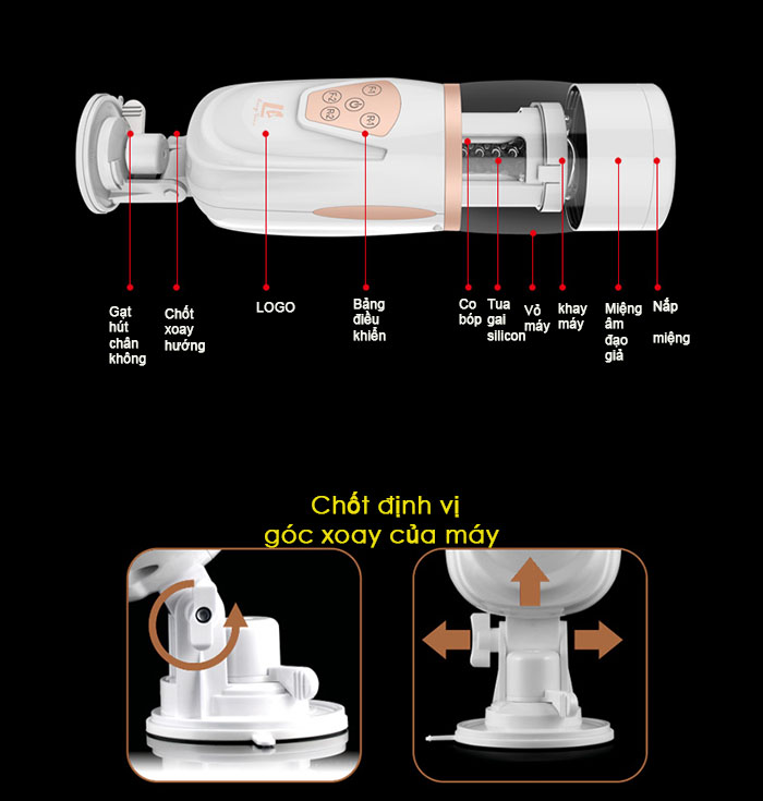 Máy thủ dâm tự động TeleScopic AirBag AD36C - Chất lượng cao, tiện lợi
