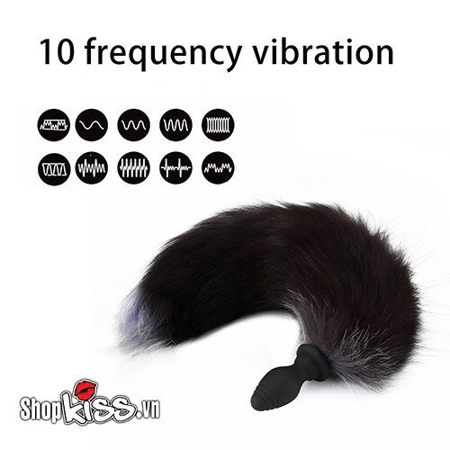  Bán Đuôi chồn silicon có rung kích thích hậu môn cao cấp