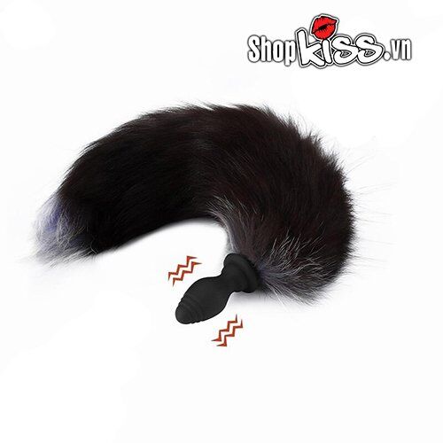  Bán Đuôi chồn silicon có rung kích thích hậu môn cao cấp