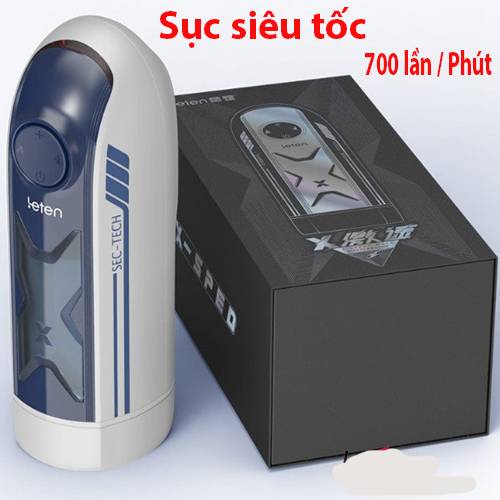 Cốc thủ dâm mini sục bú siêu tốc độ có sưởi ấm Leten Xspeed AD33S