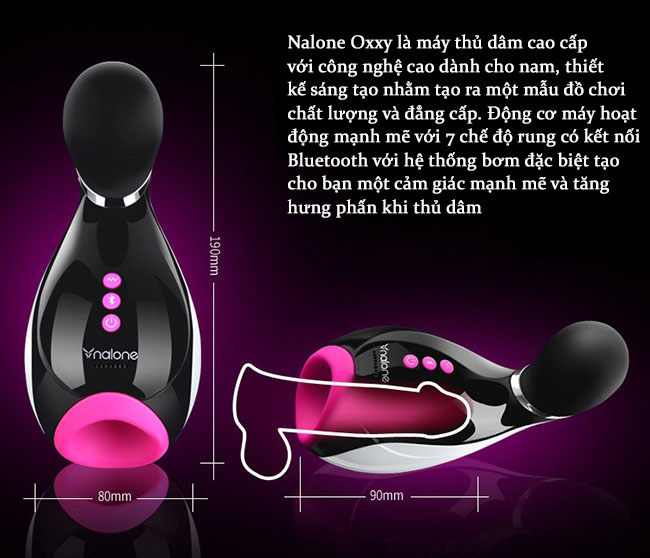 Máy thủ dâm Nalone Oxxy điều khiển Bluetooth rung 7 tần số