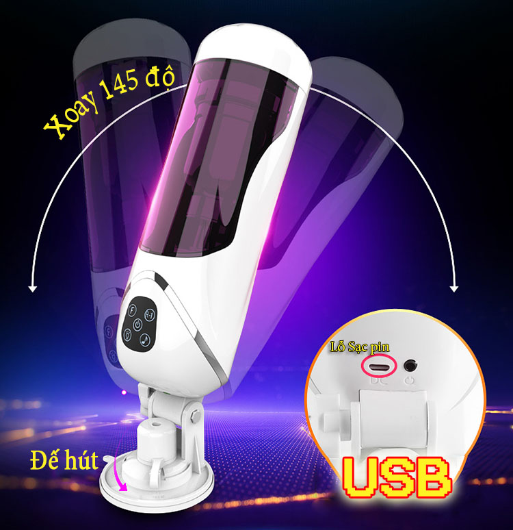 Máy Thủ Dâm Tự Động Comanche AD36 Âm Đạo Giả Đa Chức Năng